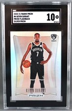 2020-21 Panini Prizm Kevin Durant FLASHBACK SILVER PRIZM SGC 10 GEM MINT #4