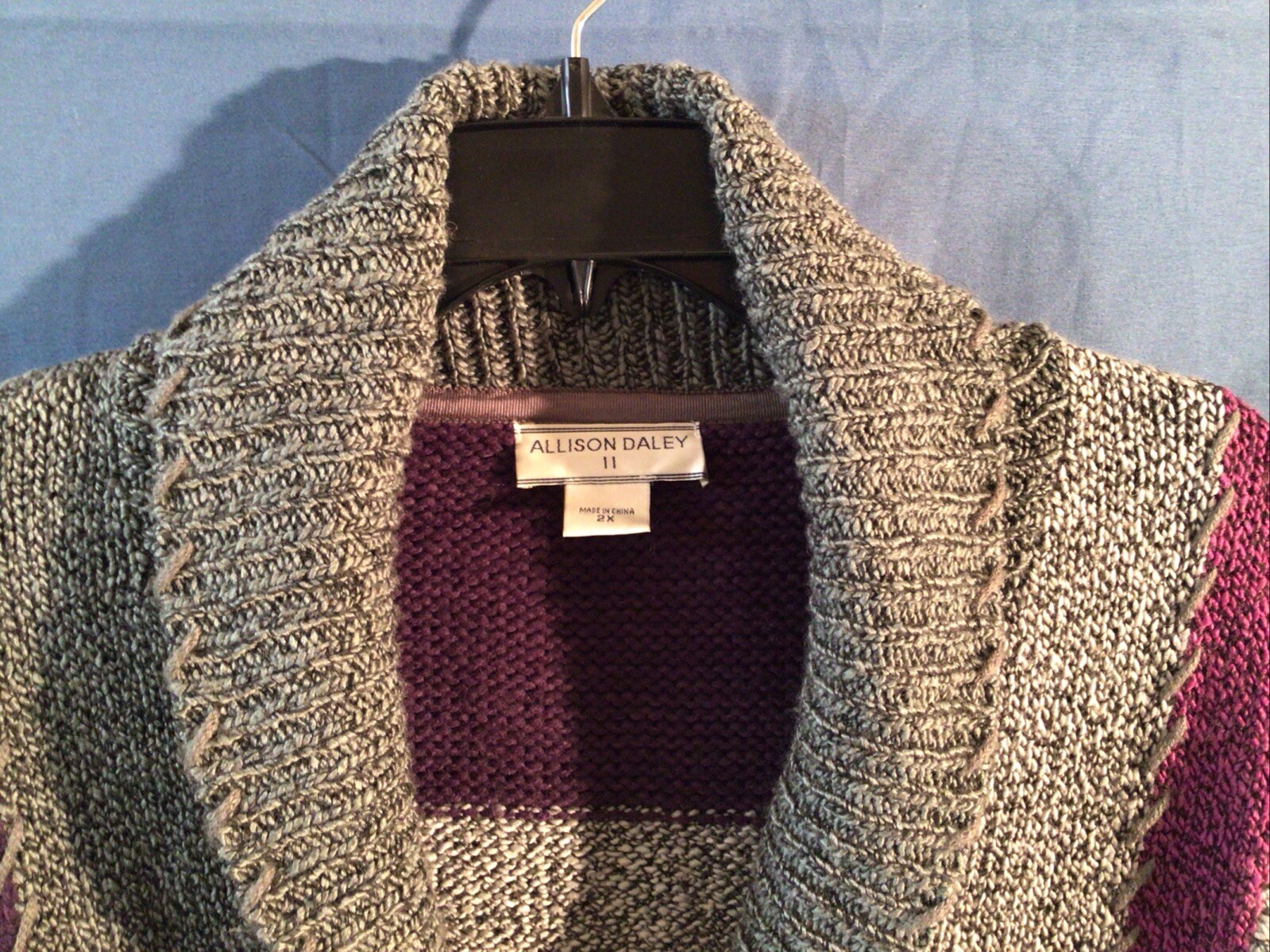 Allison Daley II Patchwork Button Up Sweater Size… - image 4