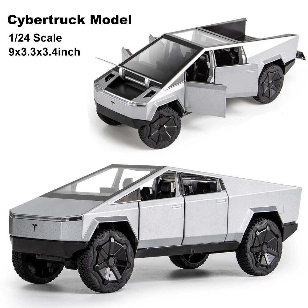 1 24 Scale Tesla Cybertruck Alloy Model Car Collection Sound Light