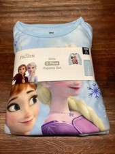 Disney Frozen Elsa 2 Piece Girls Long Sleeve Pajama Set Size XSmall 4/5