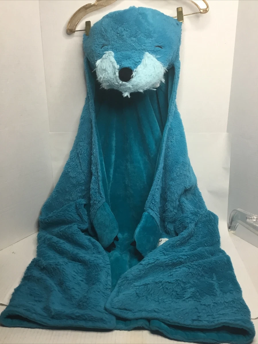 Blue Green Pillowfort Walrus Hooded Blanket eBay