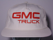 1990s VINTAGE GMC TRUCKS GENERAL MOTORS SNAPBACK TRUCKER HAT CAP MADE IN THE USA
