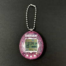 Bandai Tamagotchi 2021 Transparent Pink Glitter With New Battery - Tested