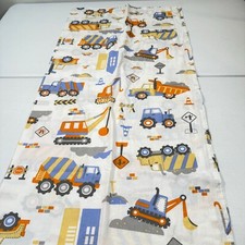 bacati ikea lenzuolo culla camion piatto 100% cotone moderno blu bambini costruzione b