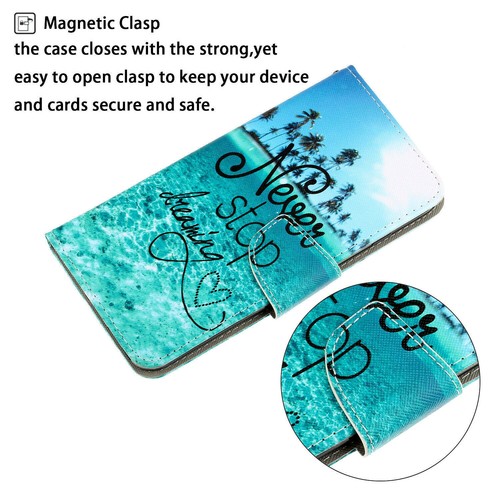 For iPhone 13 12 14 Pro Max 11 7 8 SE Magnetic Leather Pattern Wallet Case Cover - Picture 63 of 78