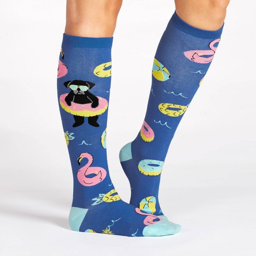 Sock It To Me Women's Knee High Socks - Summer Puggin' (UK 3-8) - Picture 3 of 3