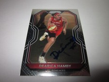 DEARICA HAMBY SIGNED AUTOGRAPHED 2021 PANINI PRIZM WNBA CARD # 43 SPARKS USA