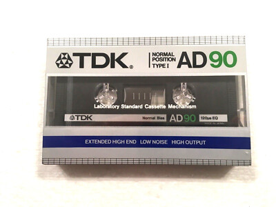TDK AD  90 vintage audio cassette blank audio sealed Made in Japan Type II v2