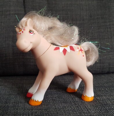 VINTAGE LANARD PONY - 1994 - SONNENBLUMENPFERD - RETRO SPIELZEUG 90er 