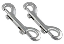 2 Pcs Heavy Duty 316SS Scuba Diving Double Swivel Snap Hook 4 " / 100mm