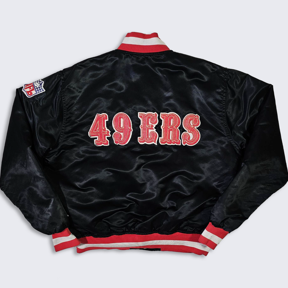 San Francisco 49ers Vintage 80s Starter Satin Bomber Jacket - NFL