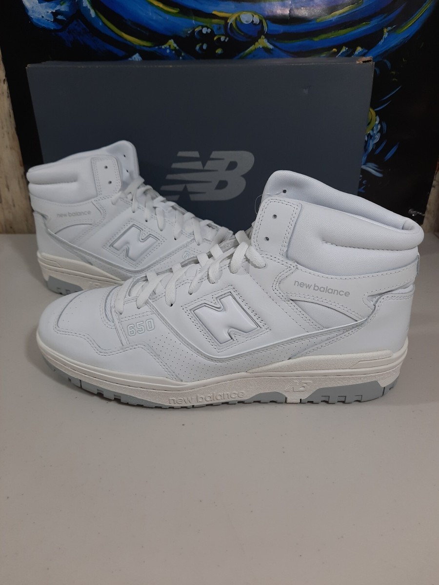 New Balance 650R‎ Hi Shoes Mens Size 10.5 D White Leather Sneakers BB650RWW New Balance 650R - Sneakers Shoes Leather White BB650RWW 650 main image 4
