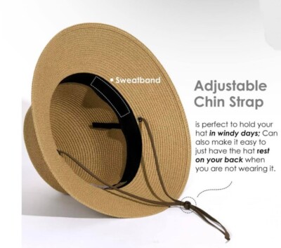 FURTALK Womens Wide Brim Sun Hat UPF 50+ Summer Straw Beach  display picture 2