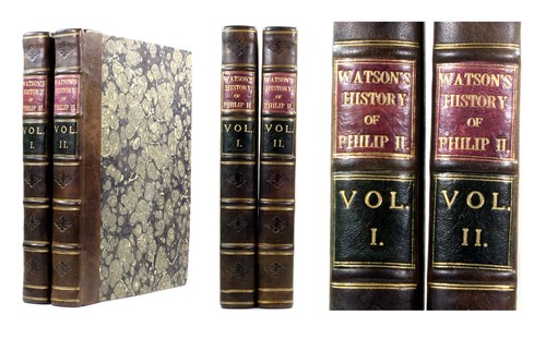 1777 Old Antique 18th Century History Reign Philip 2nd Spain Watson First Edn 2v - Imagen 1 de 3