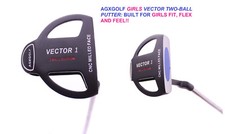 AGXGOLF GIRLS VECTOR SERIES 2-BALL PUTTER: RIGHT HAND. ALL SIZES, USA BUILT
