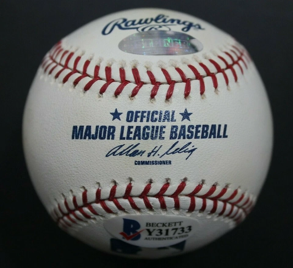 David Ortiz BIG PAPI Boston Red Sox Autograph Signed Career Stats Baseball PSA  - Image 4 of 4