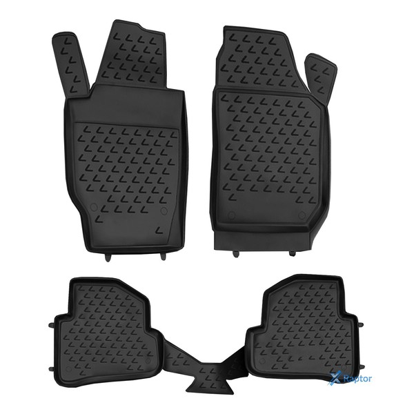GummifußMatten Gummimatten 3D Passend FüR Skoda Fabia 2 03 / 2007-2014 4 Tlg-image