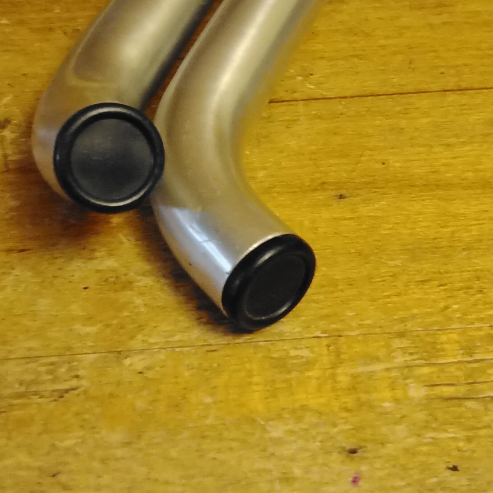 Extensiones de extremo de barra plateada de colección 165 mm de longitud años 90 barra plana MTB bicicleta de turismo Foto 4 de 4