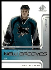 2001-02 SP Game Used NEW GROOVES Jeff Jillson Rookie /499 San Jose Sharks #95