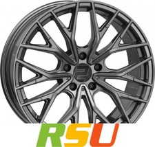 2DRV WH37 dark gunmetal lackiert 8.5x19" ET46 LK5 114.3 ML 72.6 Alufelgen 19 ...