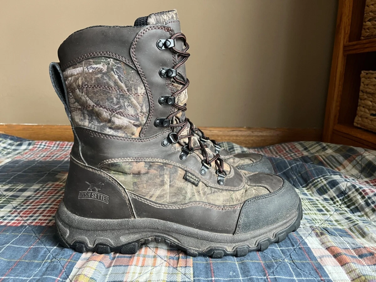 Red Wing Irish Setter 1868 Camo Waterproof Insulated Hunting Boots 600g Size 12D