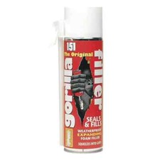 Gorilla Expanding Adhesive Filler Weatherproof Seals Fills Cartridge 500 ml UK