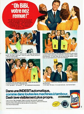Advertising 099 1968 Laundry Dash Washing Machine Indésit & M. Biraud