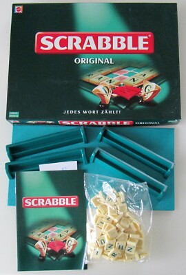 LIKE NEW, UNUSED SCRABBLE ORIGINAL by Mattel! 100% COMPLETE