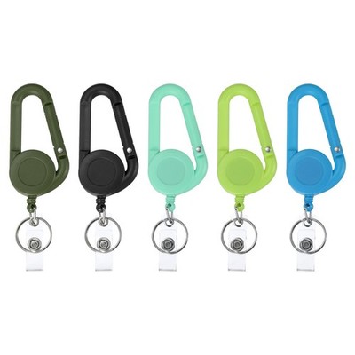 5er Pack Schlüsselanhänger einziehbar mit Gürtelclip Badge ID 5 Farben