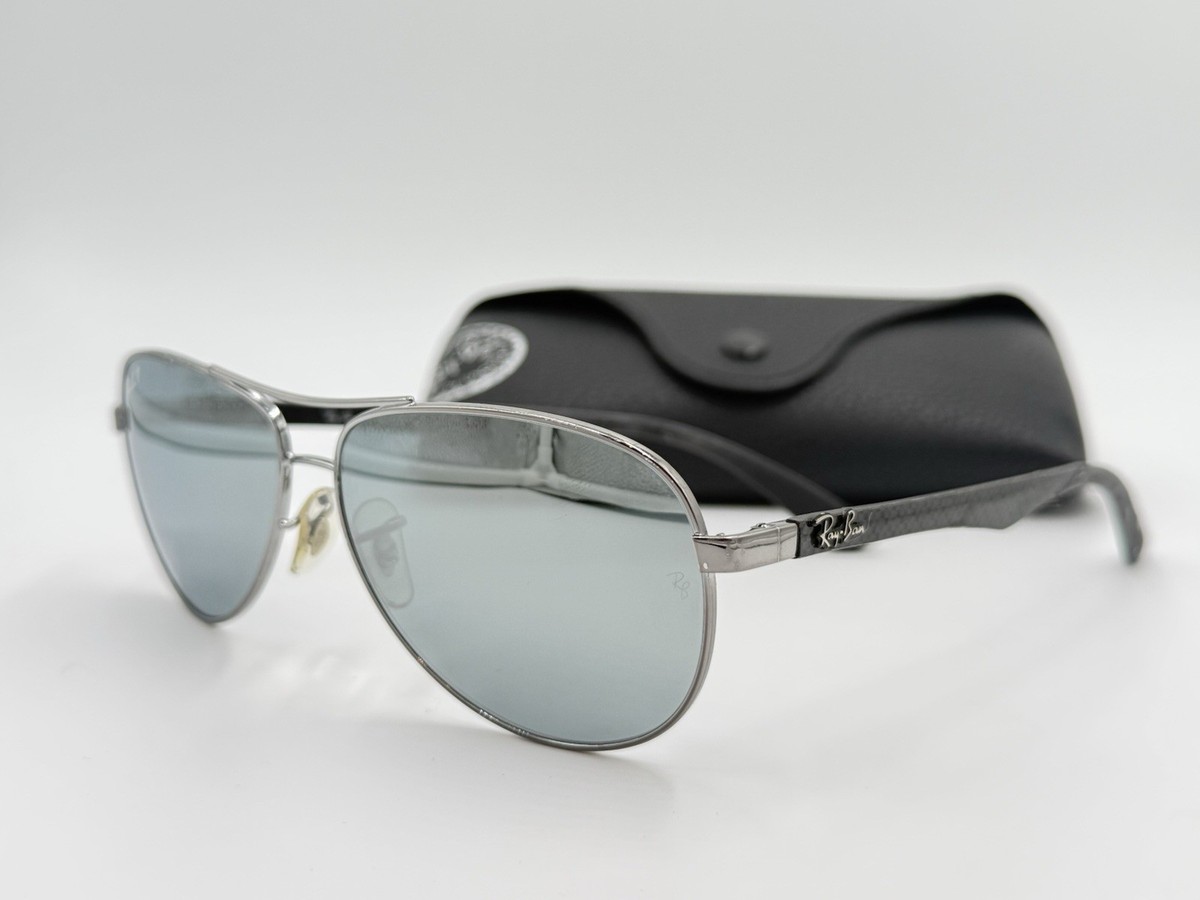 Ray Ban RB8313 004/K6 58mm POLARIZED Silver P3 ; Carbon Fibre