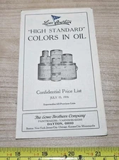 Vtg 1916 Lowe Brothers Company Paint Varnish Dayton Ohio Advertising Price List
