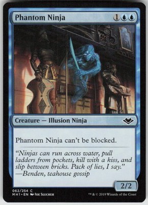 Phantom Ninja 62 Common Modern Horizons Magic: The Gathering Lightly Played