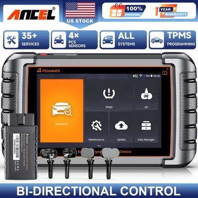 FOXWELL NT809 TS Car OBD2 Scanner Diagnostic Tool Active Test TPMS Programming 