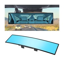 Car Rearview Mirror, 12 Inch Vehicle Interior Clip On Panoramic Convex Rear V...