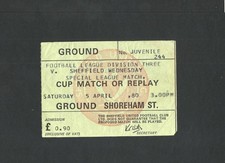 Sheffield United v Sheffield Wednesday 1979-1980 Division 3 Ticket 05/04/1980