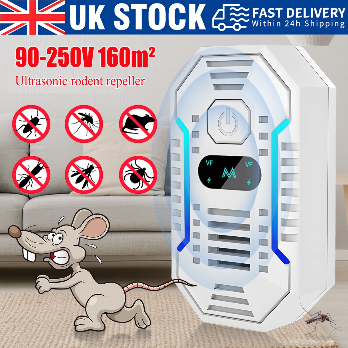 Rodent Rx Plug In New Plug-In Mouse/Rat/Rodent Repeller Ultrasonic Repellent Pest ...