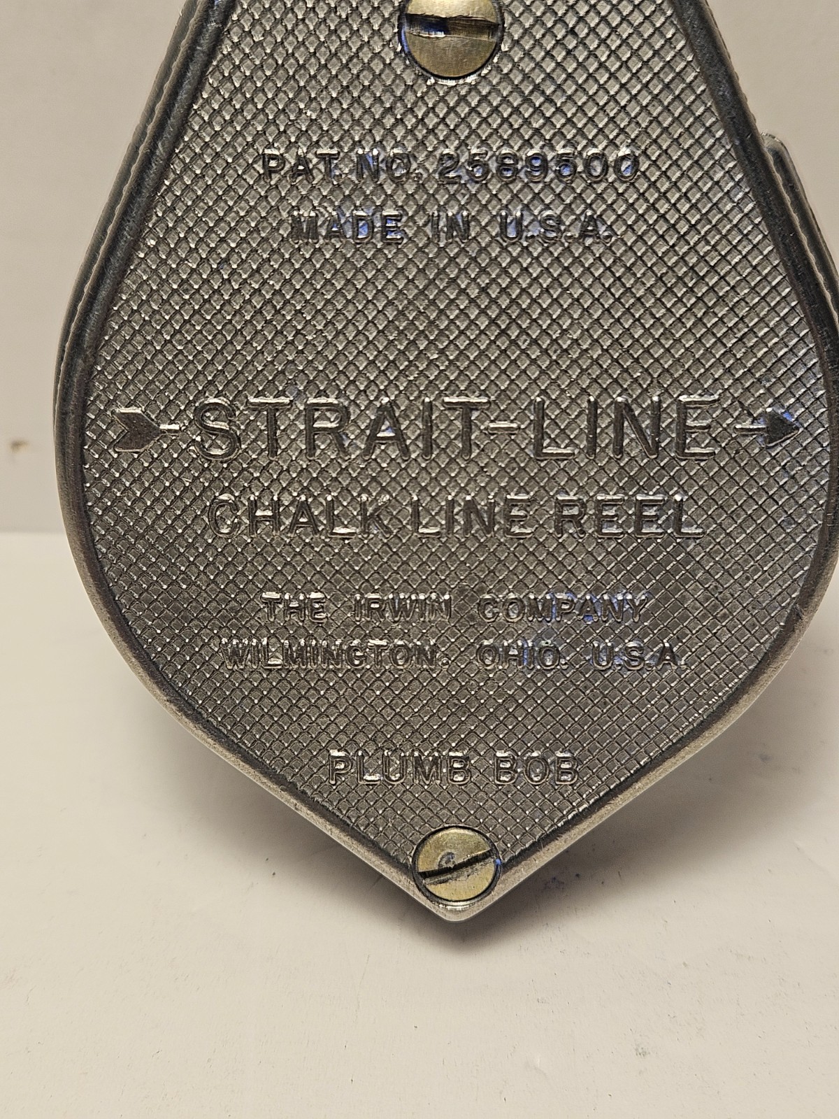 VTG Straight-Line Chalk Line Reel 5" Made in USA/w Blue Chalk/ 🎄FREE SHIPPING🎁