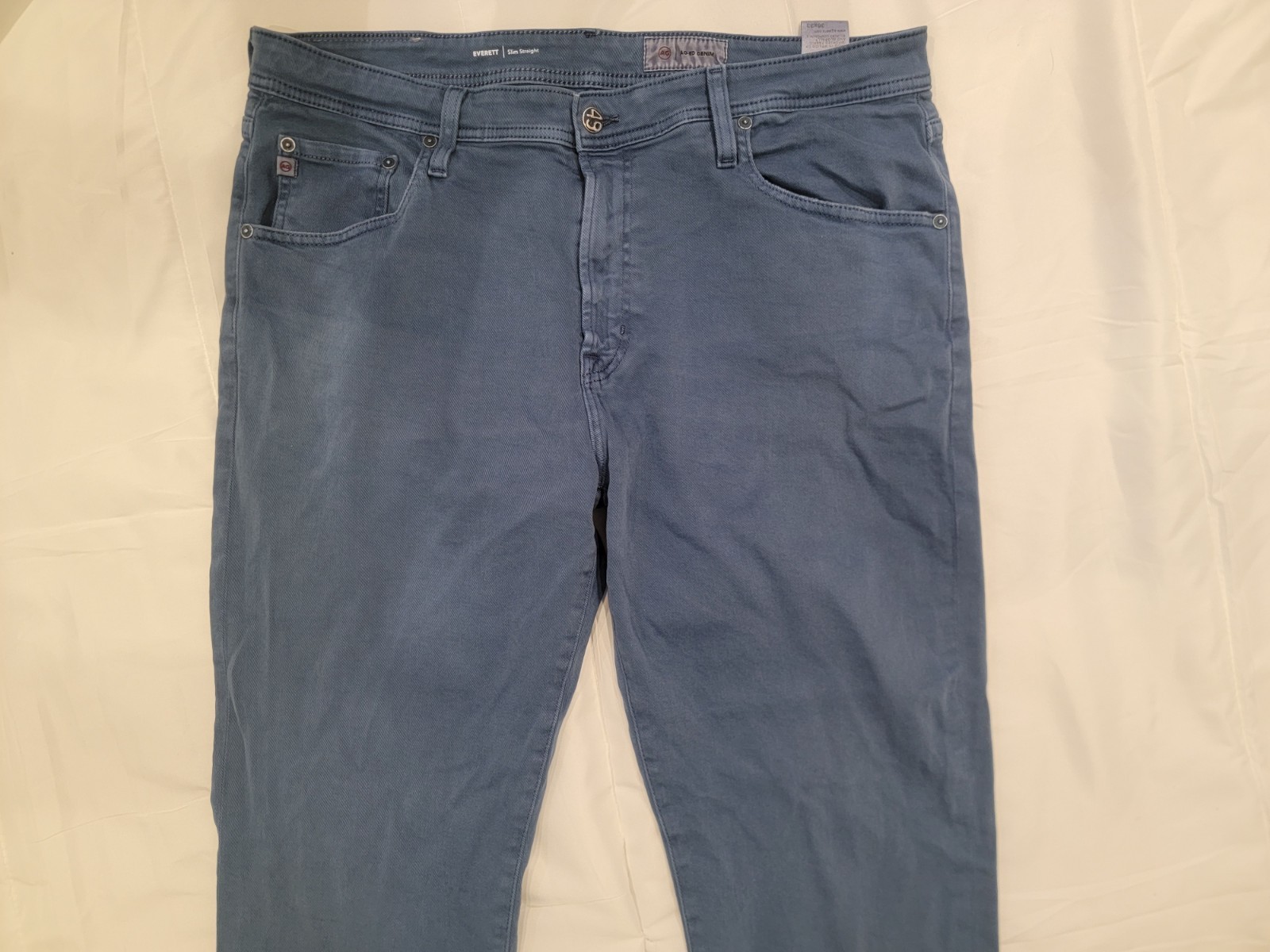 AG Adriano Goldschmied jeans: Everett Slim Straight, Dyed Blue Men's 36x33 thumbnail 2