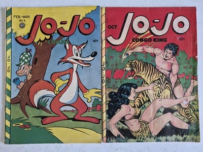 Jo-Jo Comics Lot (2) #5 & 20 VG VG- Matt Baker GGA art 1948 Pre-Code Golden Age 
