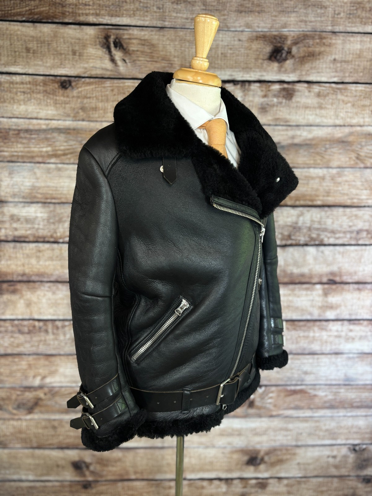 Acne Studios Leather Shearling Jacket Women's Size 32 (size 0 US) image 6