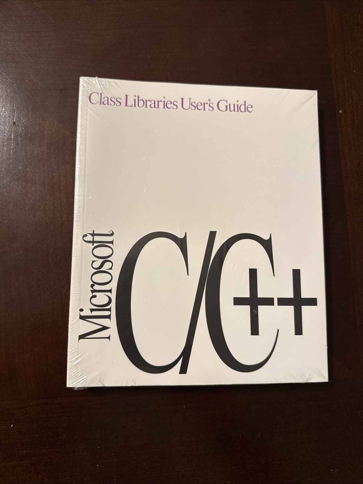 Microsoft Visual C++ 1.0 Class Libraries Reference + User’s Guide + Techniques