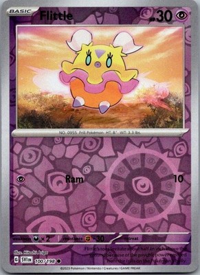 Flittle 100/198 Common Scarlet & Violet Pokemon Reverse Holo Lightly Played