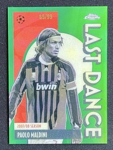 Paolo Maldini 2025-26 Topps Chrome UCC Last Dance Green Refarctor /99 #LD-11