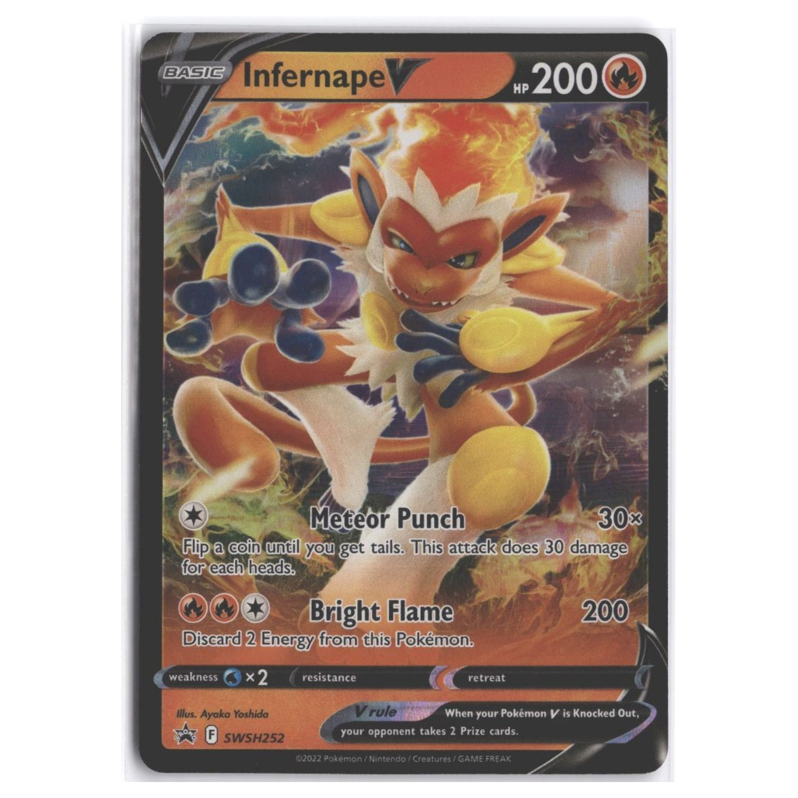 Infernape V #SWSH252 2022 Sword - Shield Promo Pokemon Card