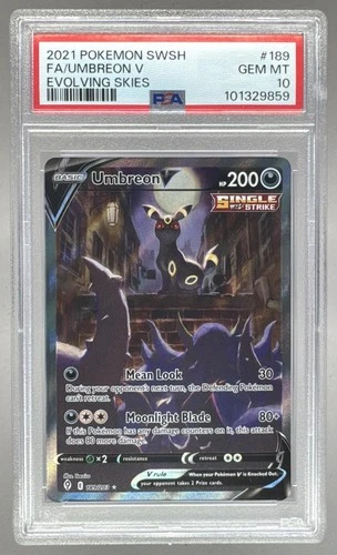 101329859 Umbreon V 2021 Pokemon Sword & Shield Evolving Skies #189 PSA 10