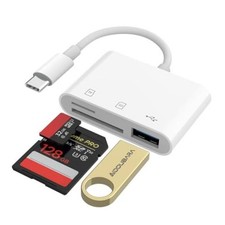 USB C SD Card Reader for iPhone 17/16/15, Memory Card Reader with SD Micro SD