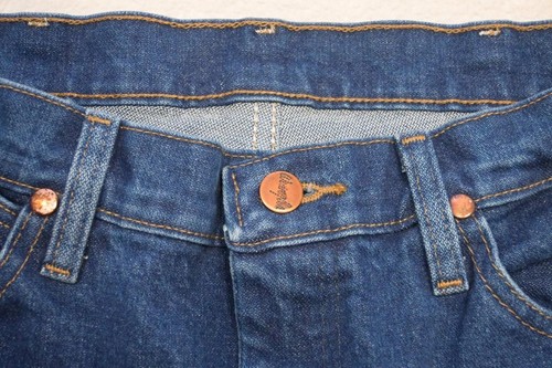 Wrangler Slim Fit Western Cowboy Cut Rugged Denim Blue Jeans Womens Size 11 x 38 - Picture 6 of 10