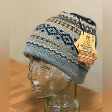 NWT Andes Gifts Alpaca Blend Fair Isle Print Knit Beanie Fair Trade/Handmade