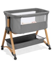 5 in 1 Baby Bassinet Bedside Sleeper, Rocking Bedside Bassinet with Wheel