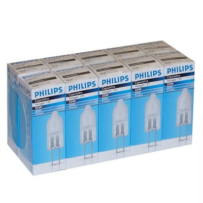 10 x Philips Halogen Stiftsockel 35W GY6,35 12V MATT 4000h Stiftsockellampe